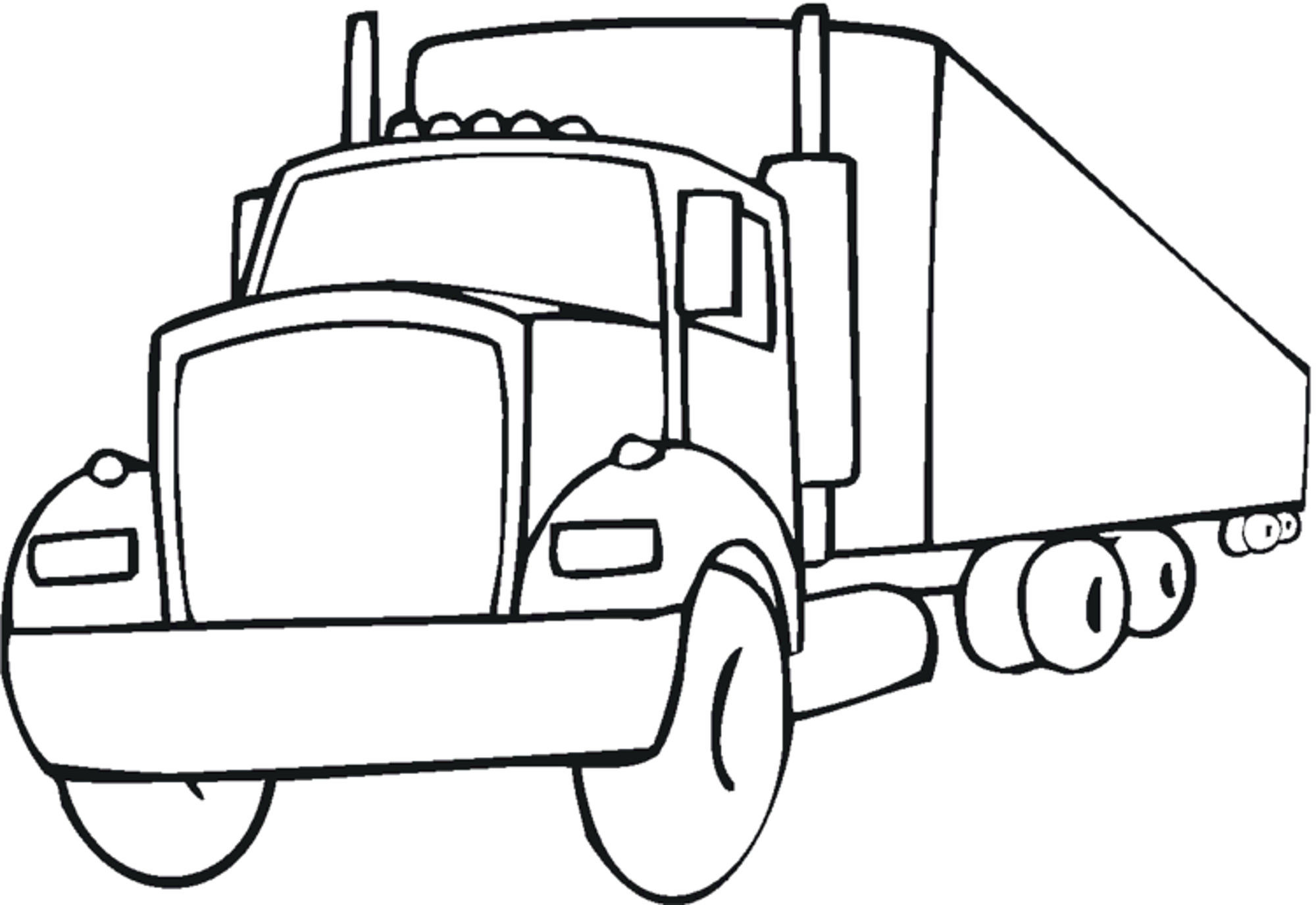 Easy Coloring Pages For Boys
 Truck Coloring Pages