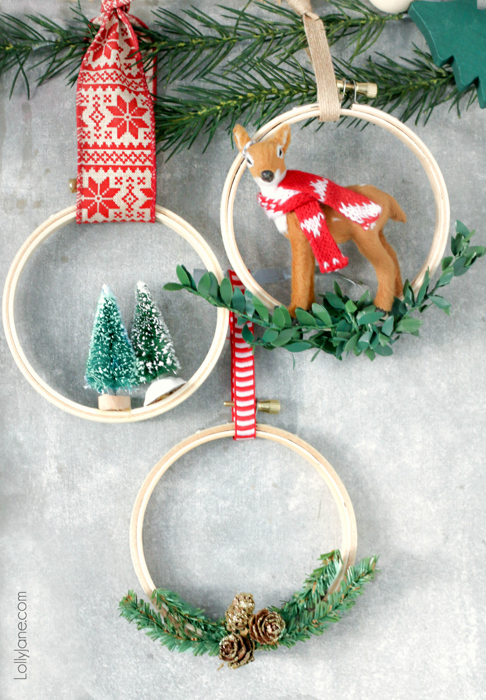 Easy DIY Christmas Ornaments
 Easy Embroidery Hoop Christmas Ornaments Lolly Jane