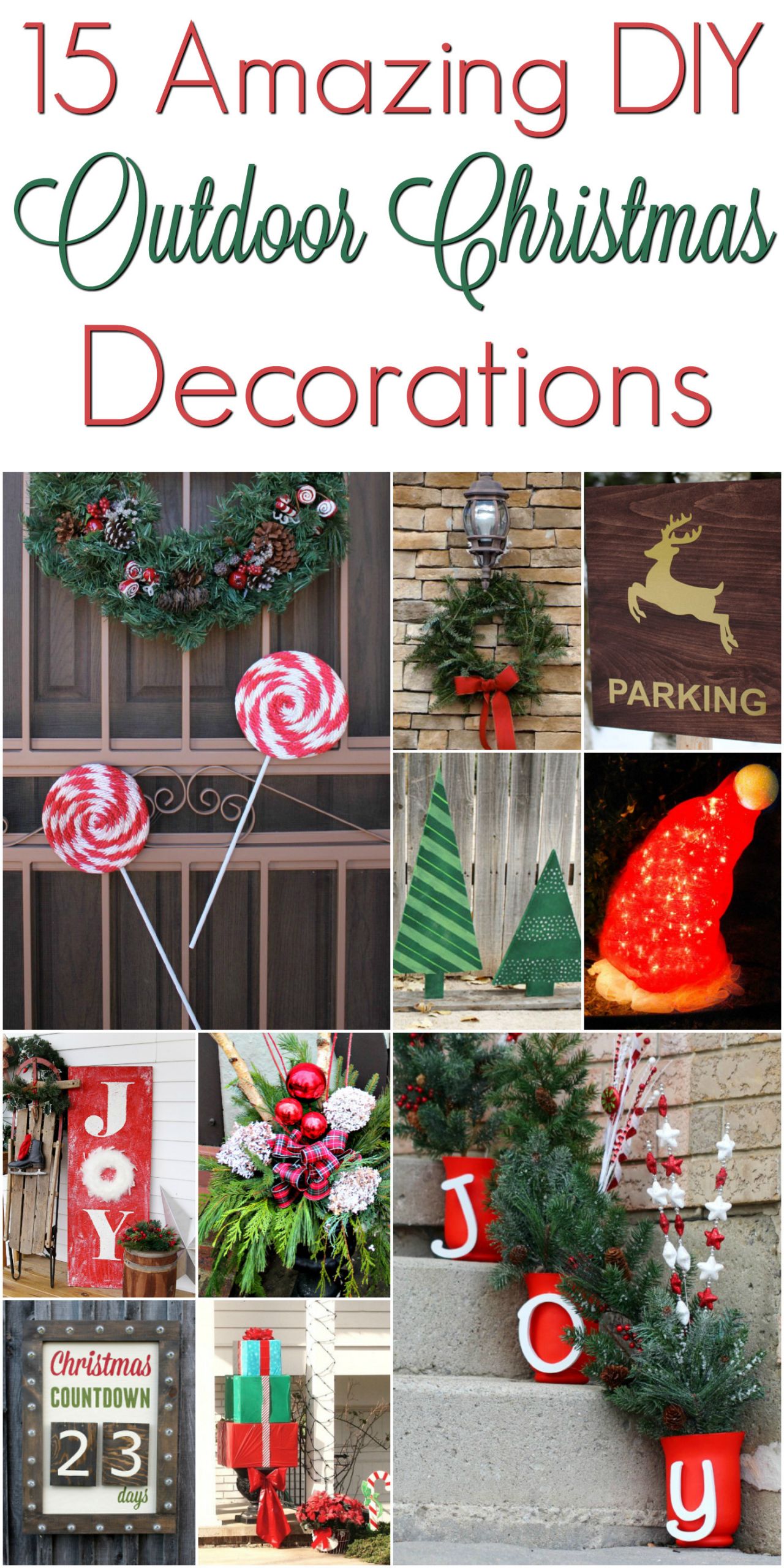 Easy DIY Outdoor Christmas Decorations
 DIY Christmas Outdoor Decorations ChristmasDecorations