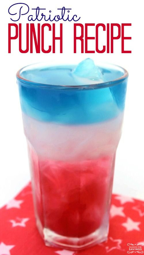 Easy Drink Recipes For Kids
 Patriotic Punch Recipe Easy Party Punch Recipe for 4th of