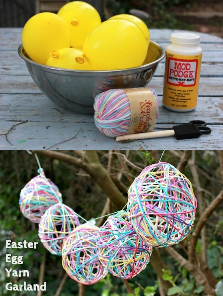 Easy Easter Party Ideas
 Easy Easter Garland Made with Yarn