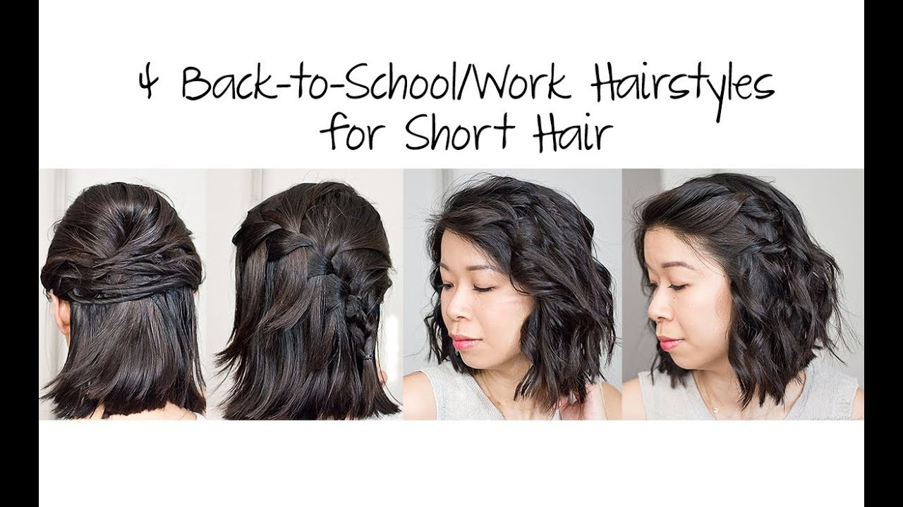 Easy Hairstyles For Medium Hair For School
 4 Easy 5 Min Back to School Work Hairstyles for Short Hair