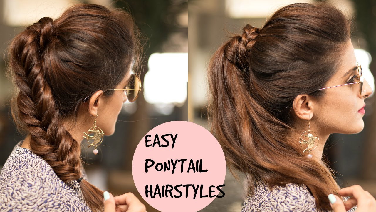Easy Hairstyles For Medium Hair For School
 EASY Braided Ponytail Hairstyles for College School Work