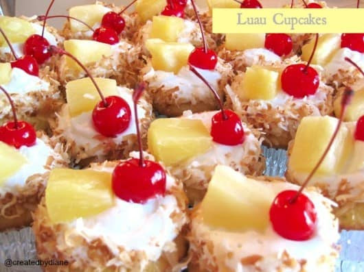 Easy Hawaiian Desserts And Appetizers
 Luau Cupcakes