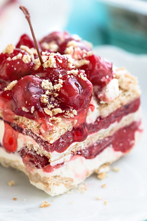 Easy Make Ahead Desserts
 No Bake Cherry Cheesecake Icebox Cake is the perfect easy
