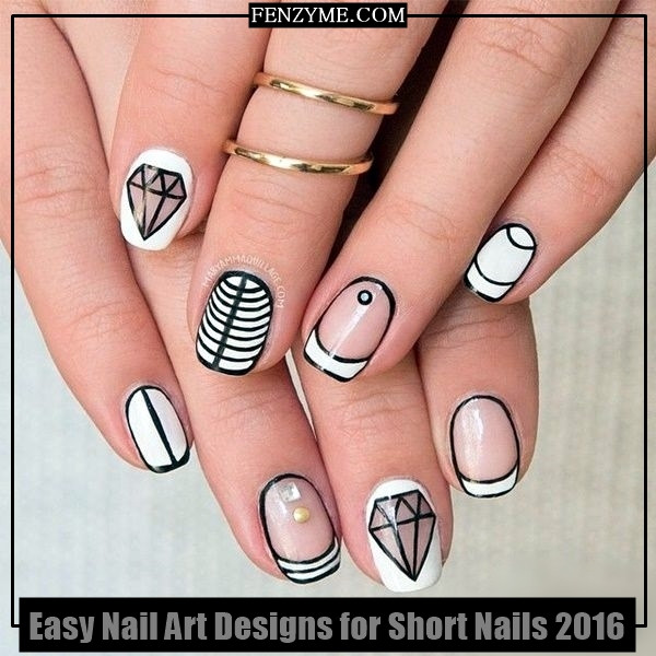 Easy Nail Art Designs For Short Nails
 Latest 45 Easy Nail Art Designs for Short Nails 2016