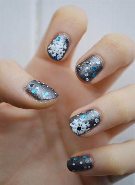 Easy Nail Designs For Winter
 Very Easy Winter Nail Art Designs 2013 2014 For Beginners