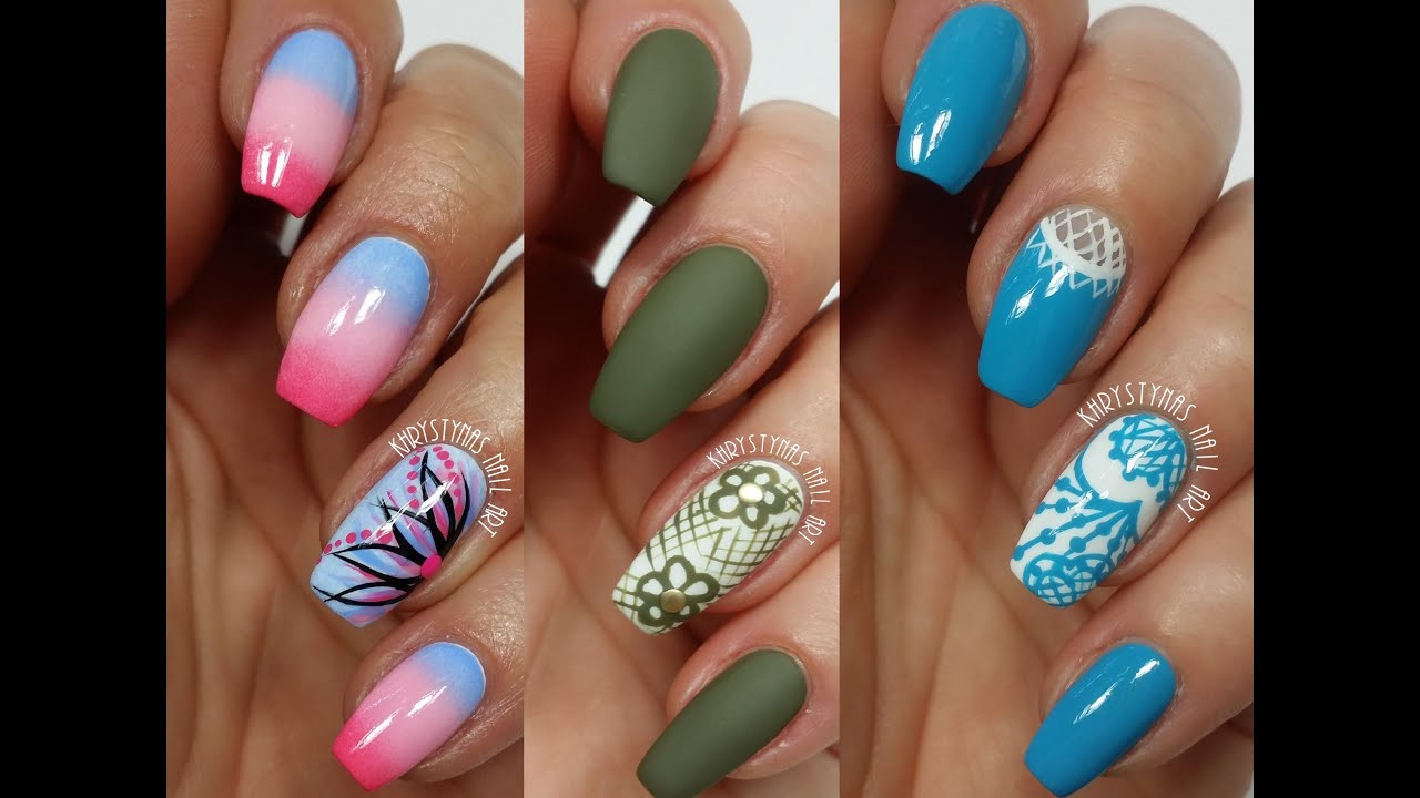 Easy Nail Ideas
 3 Easy Accent Nail Ideas Freehand 2 Khrystynas Nail Art