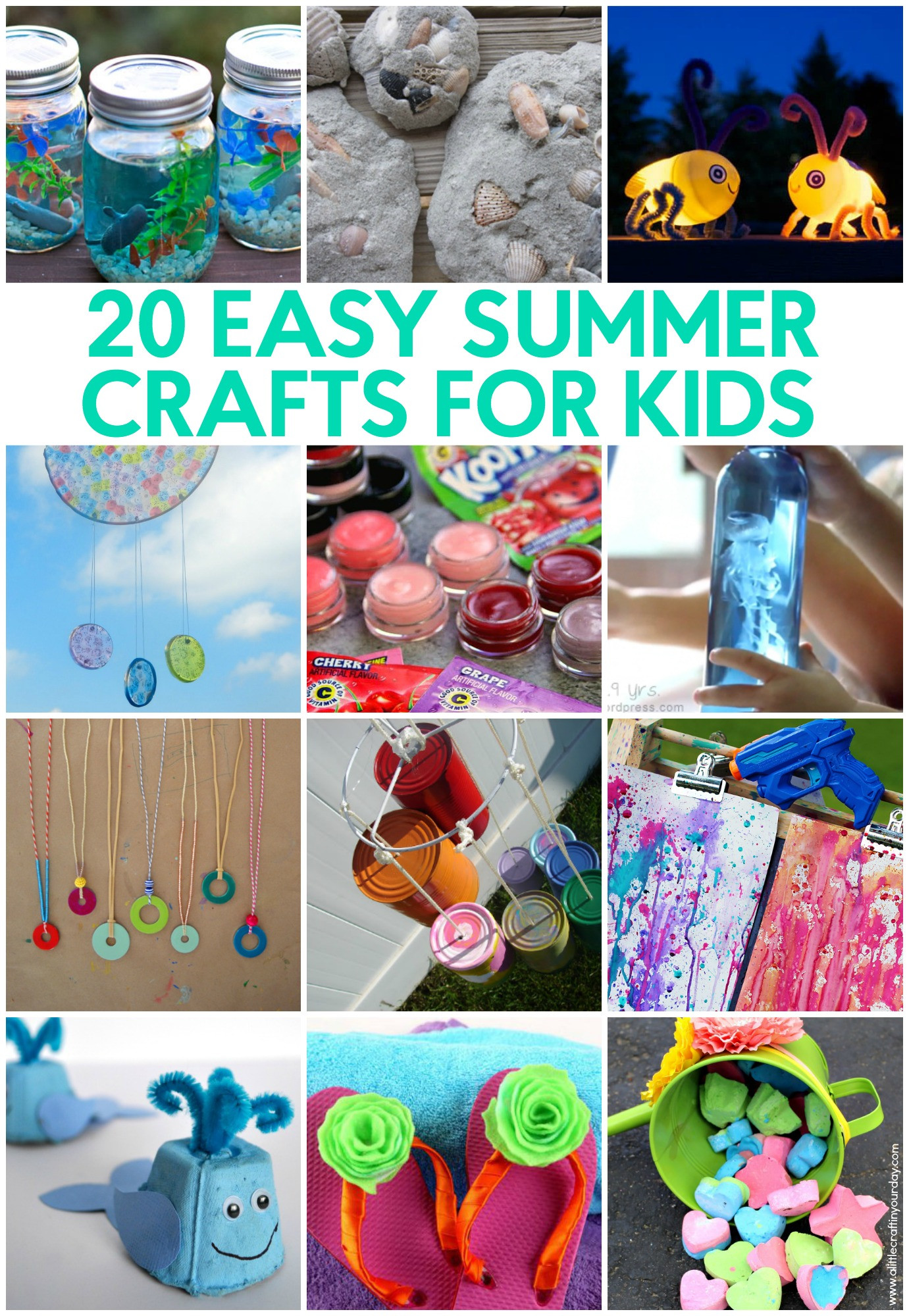 Easy Projects For Kids
 20 Easy Summer Crafts for Kids A Little Craft In Your