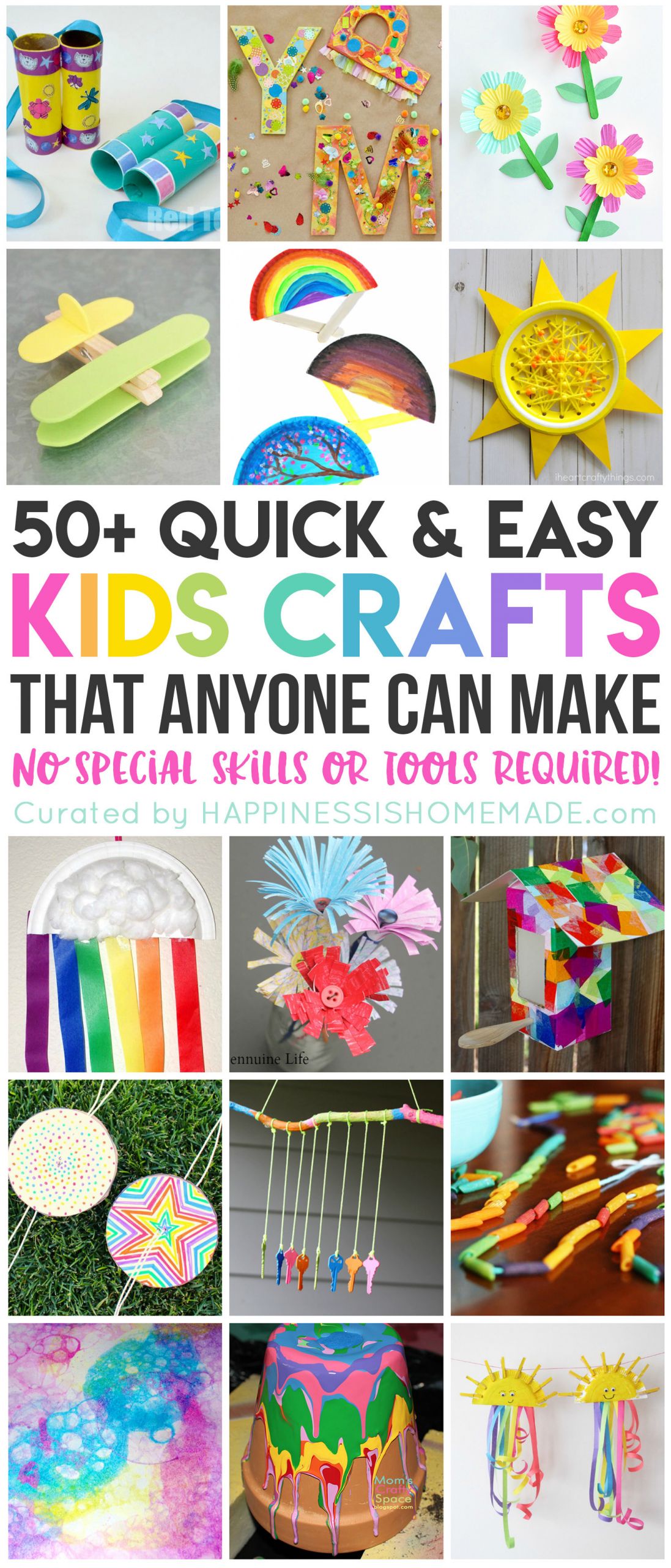 Easy Projects For Kids
 50 Quick & Easy Kids Crafts that ANYONE Can Make