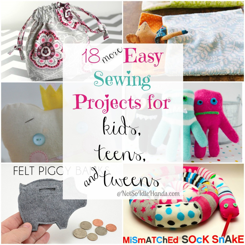Easy Projects For Kids
 18 Easy Sewing Projects for Kids Teens and Tweens