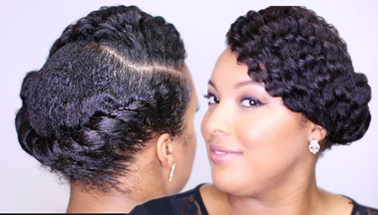 Easy Twist Hairstyles For Natural Hair
 Sleek FLAT TWIST Updo Easy Everyday Protective Style