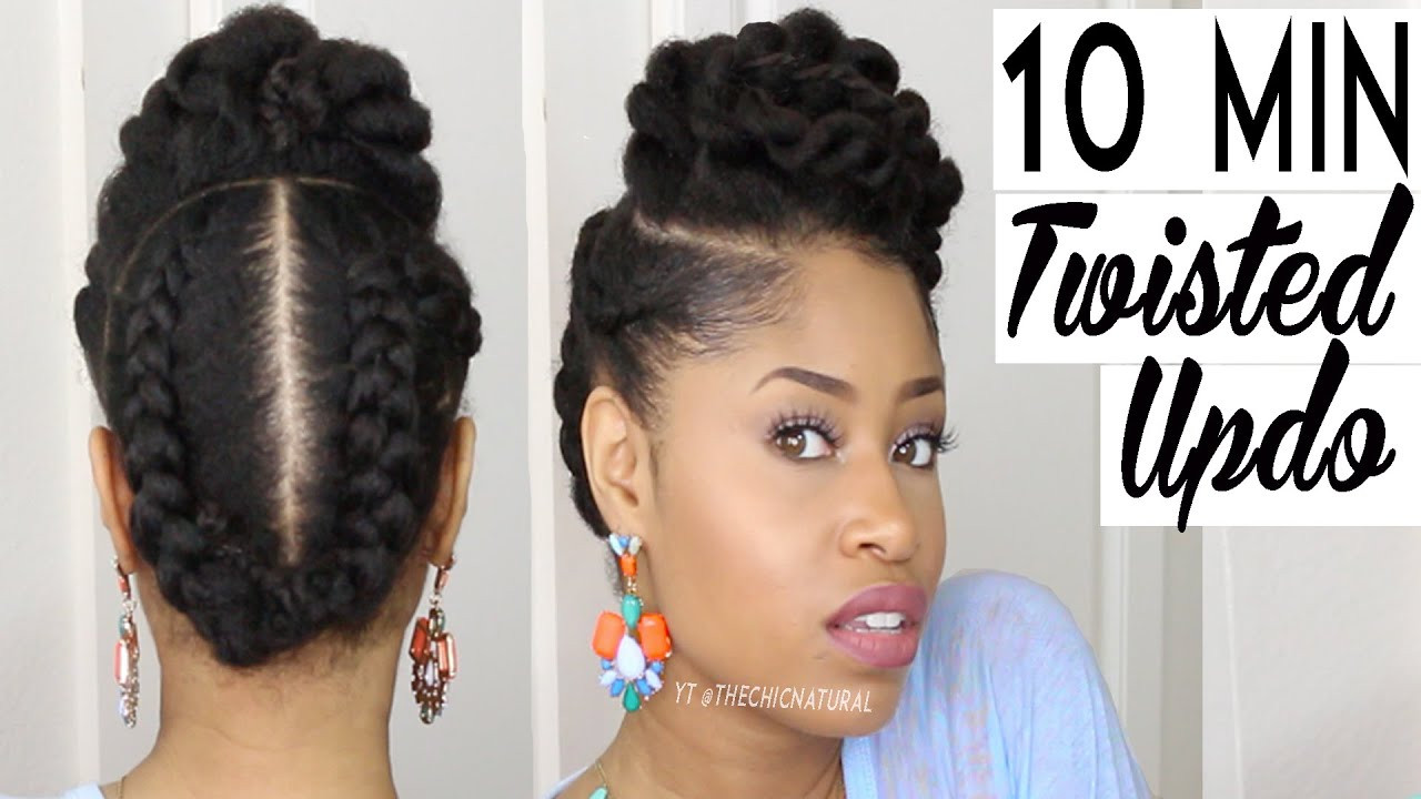 Easy Twist Hairstyles For Natural Hair
 THE 10 MINUTE TWISTED UPDO