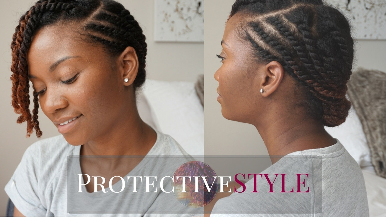 Easy Twist Hairstyles For Natural Hair
 Easy Flat Twist Protective Style Natural Hair