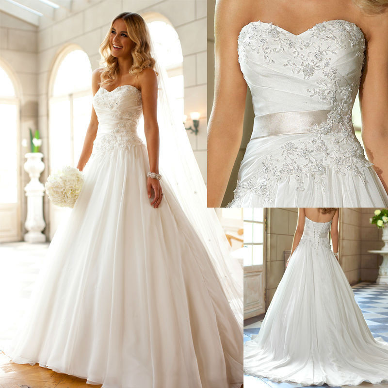 Ebay Wedding Dress
 2016 y White Ivory Wedding Dress bridal Gown Custom