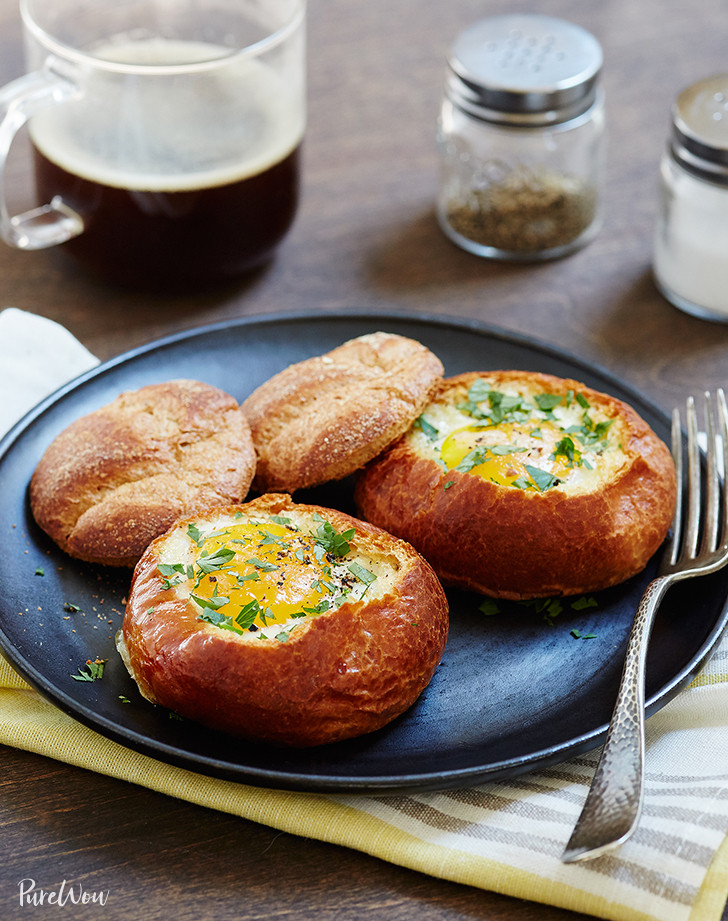 Egg Bread Bowls
 Eggs Baked in Bread Bowls Recipe PureWow