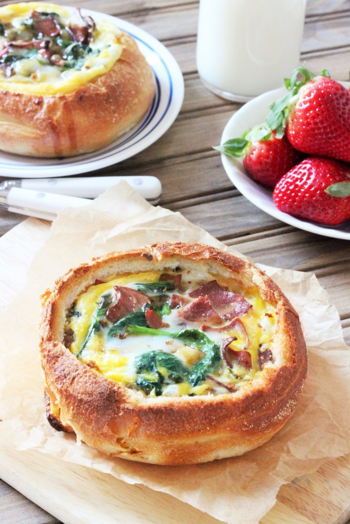 Egg Bread Bowls
 Bacon and Spinach Baked Eggs in Bread Bowls The Tasty Bite