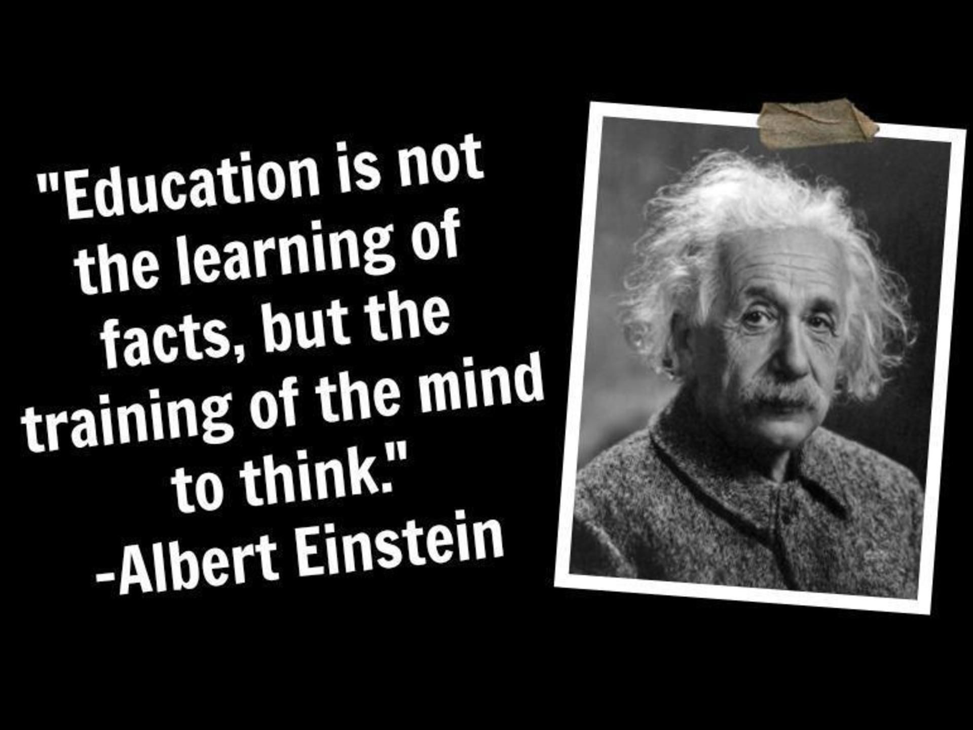 Einstein Quotes On Education
 Famous Motivational & Inspirational Picture Quote By