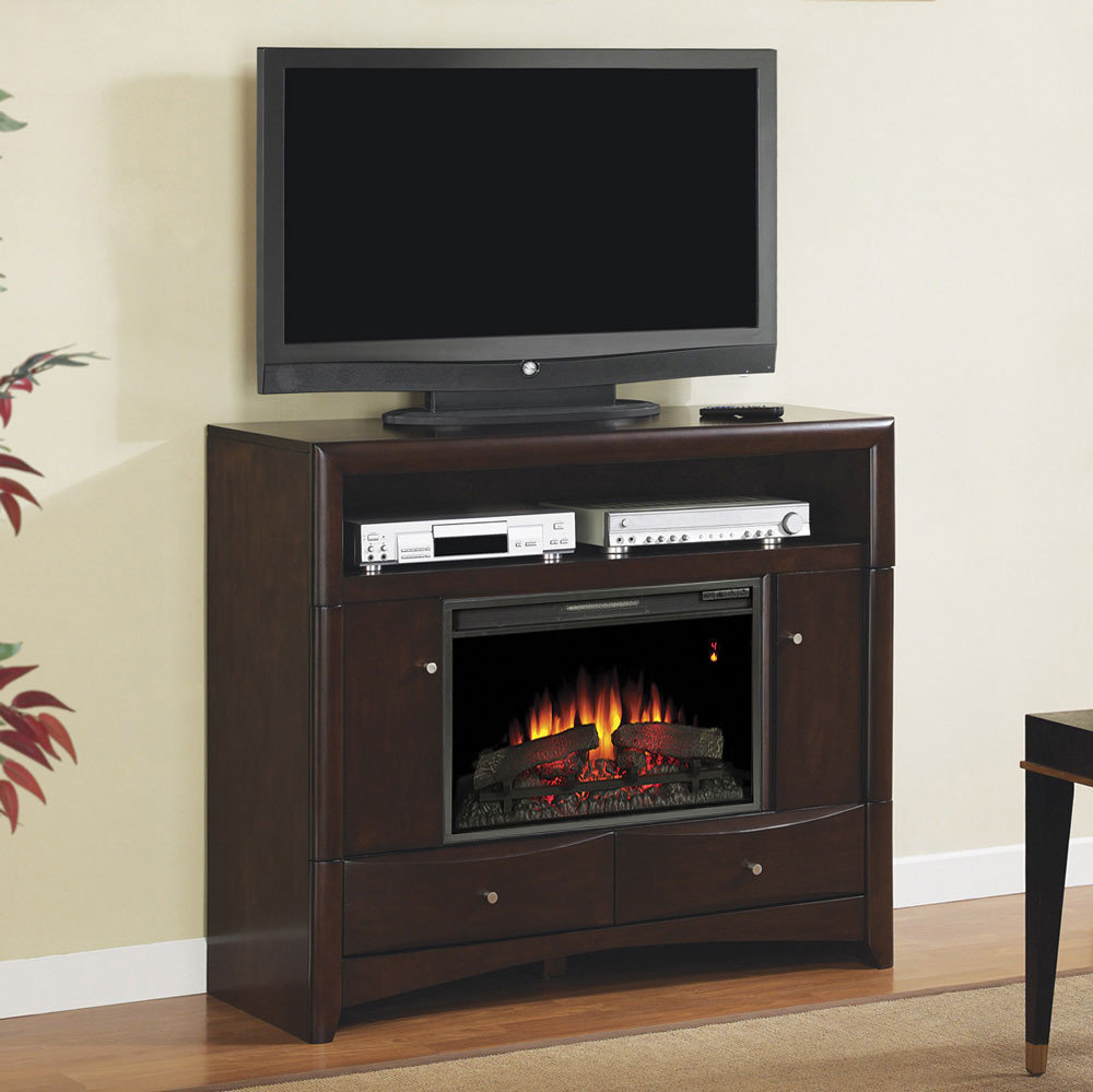 Electric Fireplace Console
 Delray Electric Fireplace Media Console in Roasted Walnut
