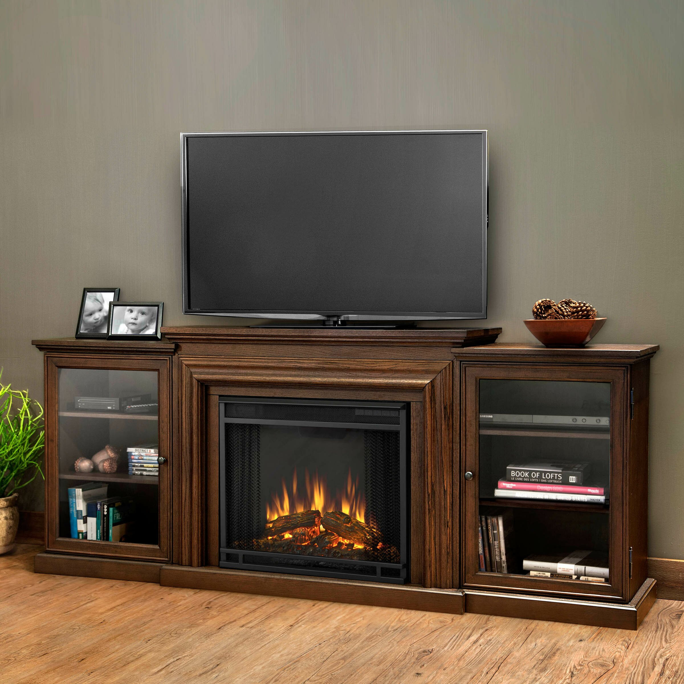 Electric Fireplace Console
 Real Flame Frederick TV Stand with Electric Fireplace