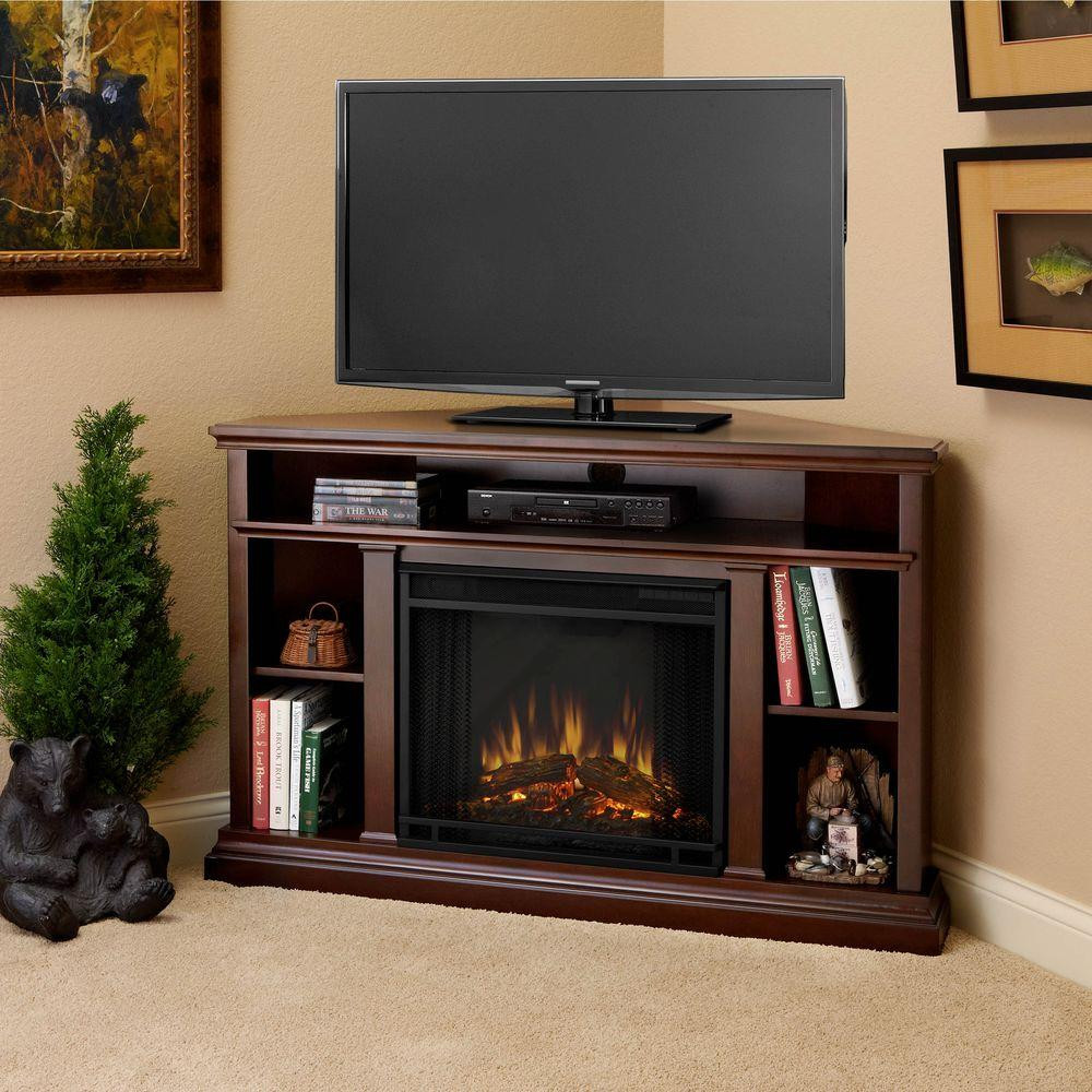 Electric Fireplace Console
 Real Flame Churchill 51 in Corner Media Console Electric