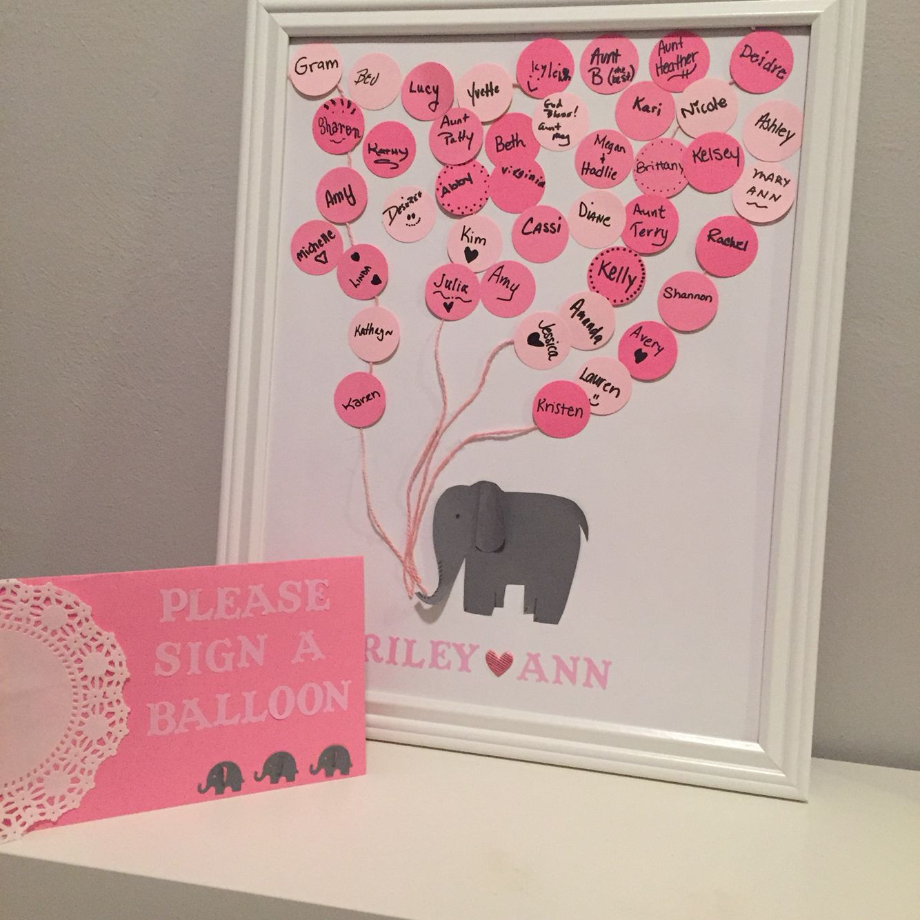 Elephant Baby Shower Decorations DIY
 Diy baby shower guest book Elephant themed for our baby