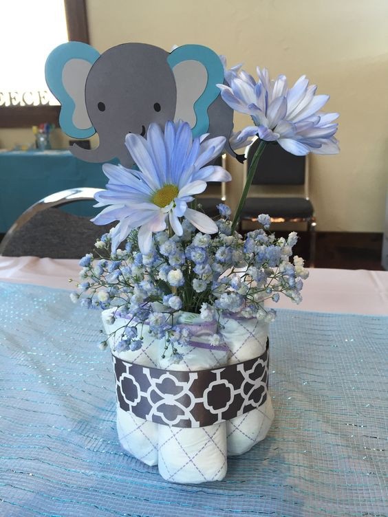 Elephant Baby Shower Decorations DIY
 18 Boys’ Baby Shower Centerpieces You’ll Like Shelterness