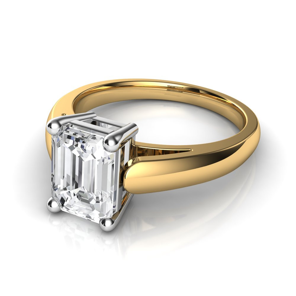 Emerald Cut Wedding Rings
 Emerald Cut Diamond Solitaire Engagement Ring Natalie