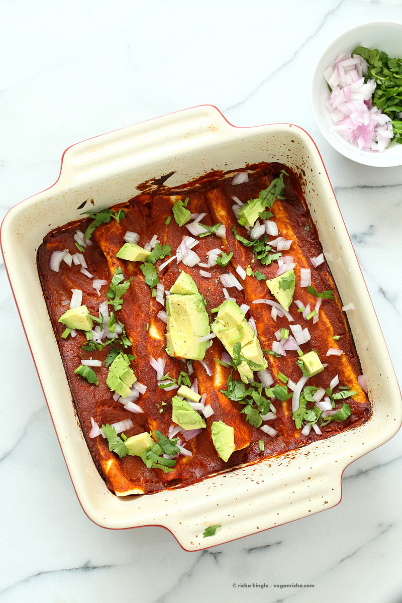 Enchilada Recipes Vegetarian
 Vegan Enchiladas Recipe with Lentils and Black Beans