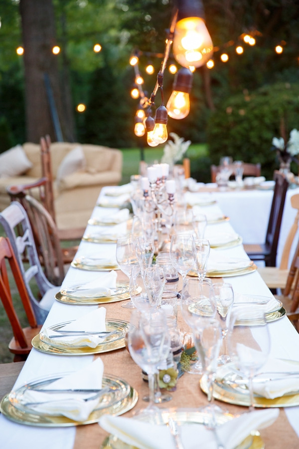 Engagement Dinner Party Ideas
 Chic Southern Rustic Engagement Party