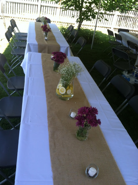Engagement Party Decorations Ideas Tables
 Backyard BBQ Wedding Reception