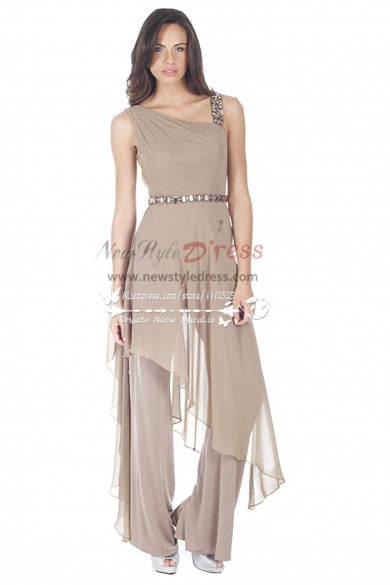 Engagement Party Ideas For Women
 Fashion Gray chiffon jumpsuit with crystal for wedding