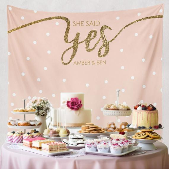 Engagement Party Ideas On A Budget
 She Said Yes Bridal Shower Decorations Engagement Decor