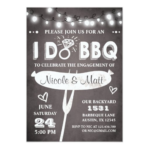 Engagement Party Invitations Ideas
 I Do BBQ Engagement Party Invitation Rehearsal