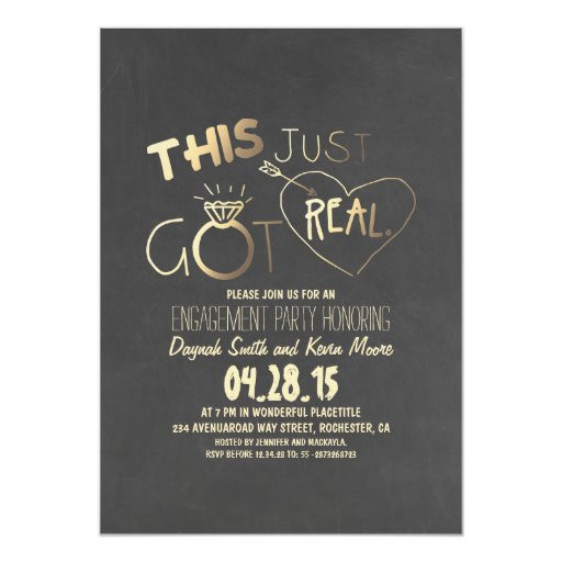 Engagement Party Invitations Ideas
 fun engagement party invitation This Just Got Real