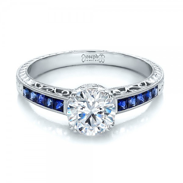 Engagement Rings Diamond And Sapphire
 Diamond and Blue Sapphire Engagement Ring