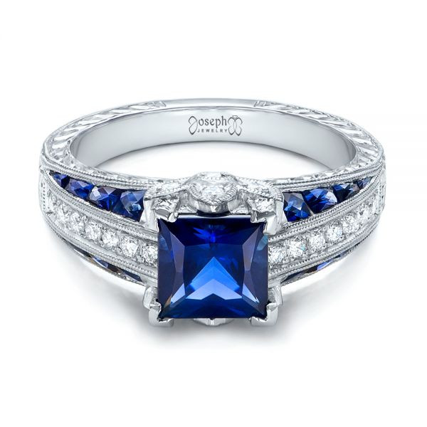 Engagement Rings Diamond And Sapphire
 Custom Blue Sapphire And Diamond Engagement Ring
