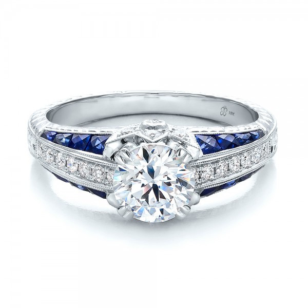 Engagement Rings Diamond And Sapphire
 Diamond and Blue Sapphire Engagement Ring