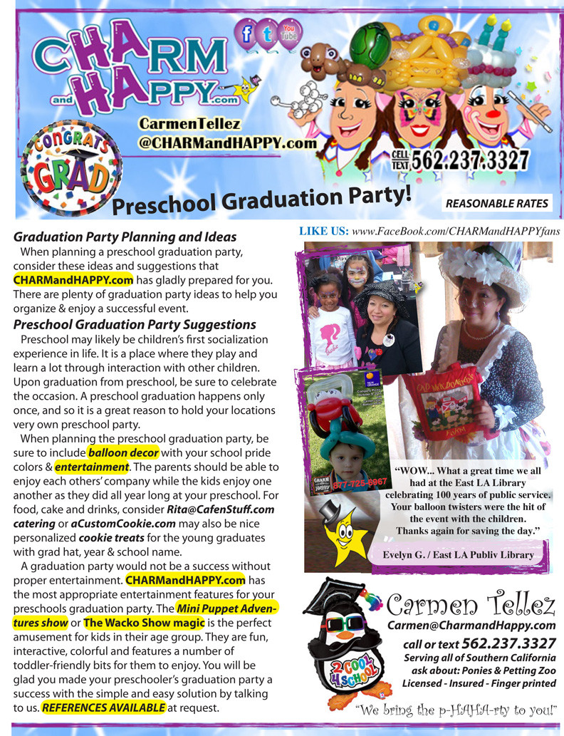 Entertainment Ideas For Graduation Party
 Preschool Graduation Party Planning and Ideas