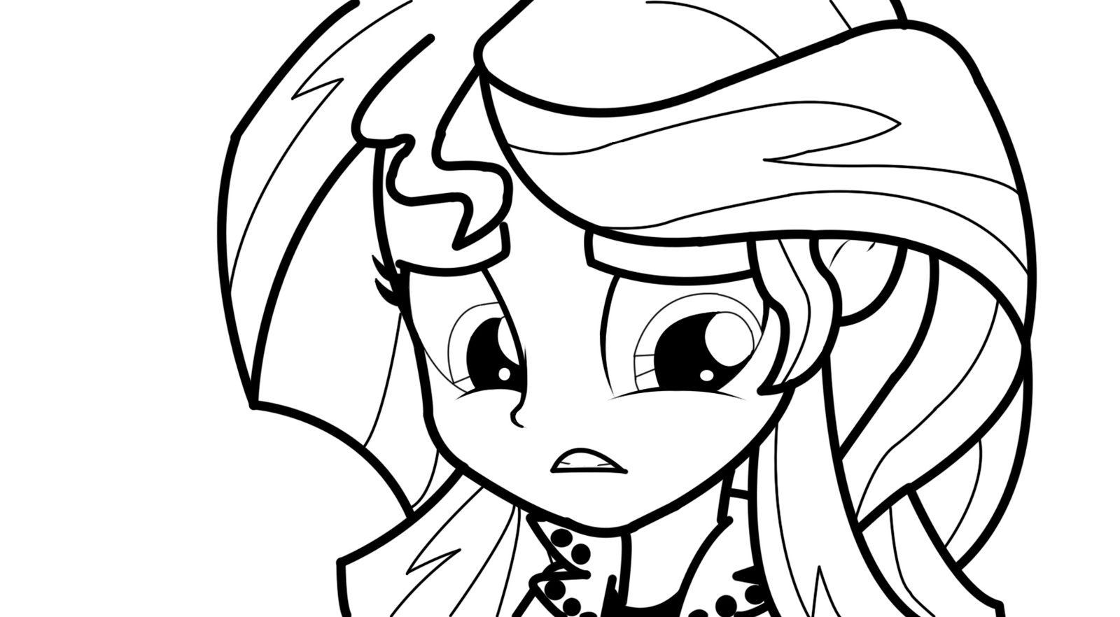 Equestria Girls Sunset Shimmer Coloring Pages
 My Little Pony Coloring Pages Sunset Shimmer at