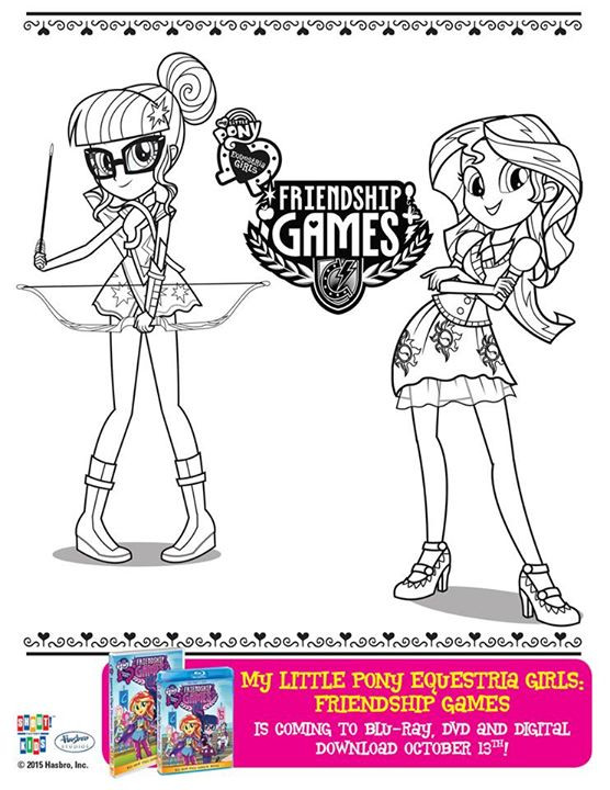Equestria Girls Sunset Shimmer Coloring Pages
 Image Sci Twi and Sunset Shimmer Friendship Games