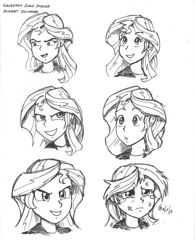 Equestria Girls Sunset Shimmer Coloring Pages
 Equestria Girls stu s Sunset Shimmer by mayorlight on
