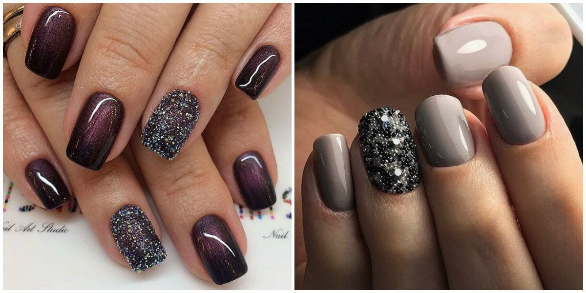 Fall Winter Nail Colors 2020
 Winter nail colors 2019 nail design with beads in 2019
