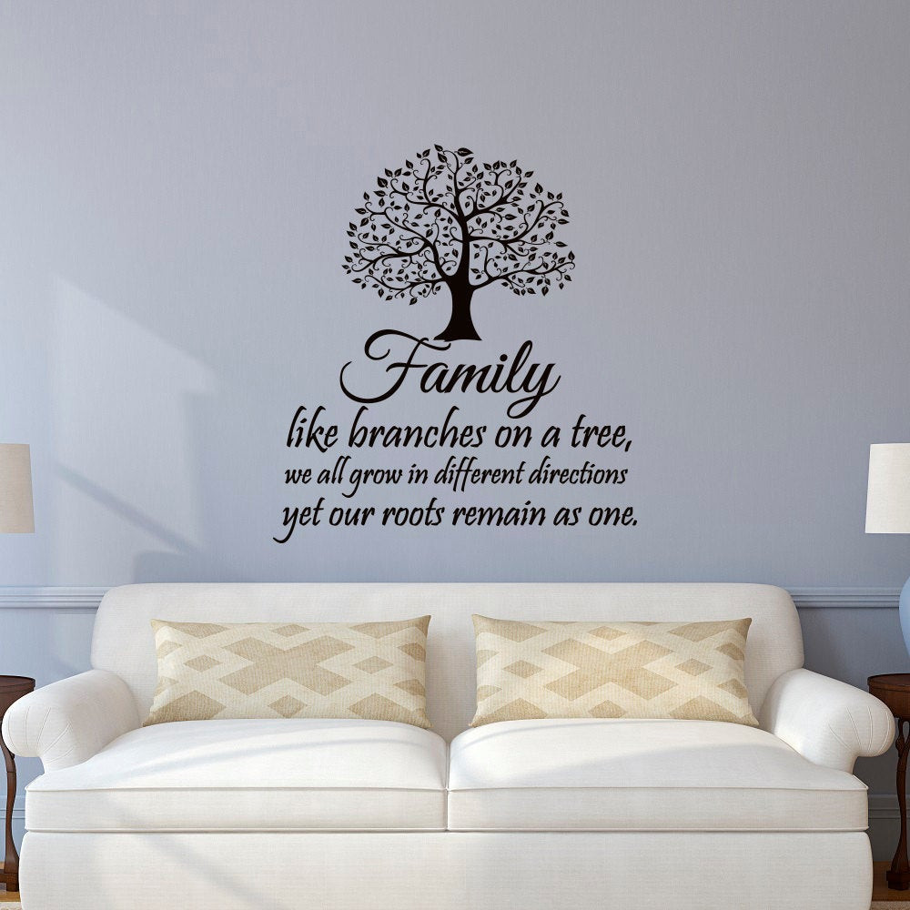 Family Quotes Wall Art
 Family Wall Decal Quotes Family Like Branches A Tree