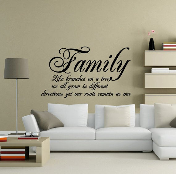 Family Quotes Wall Art
 Items similar to Family Roots Quote Vinyl Wall Art Decal