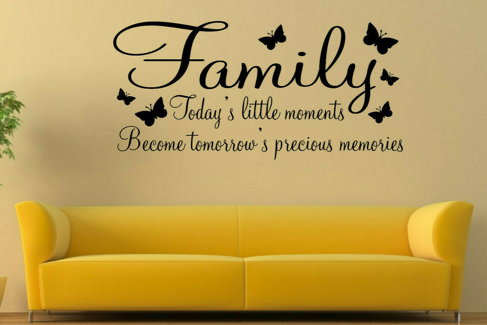 Family Quotes Wall Art
 FAMILY WALL ART STICKER QUOTE INSPIRATIONAL WORDS PHRASES