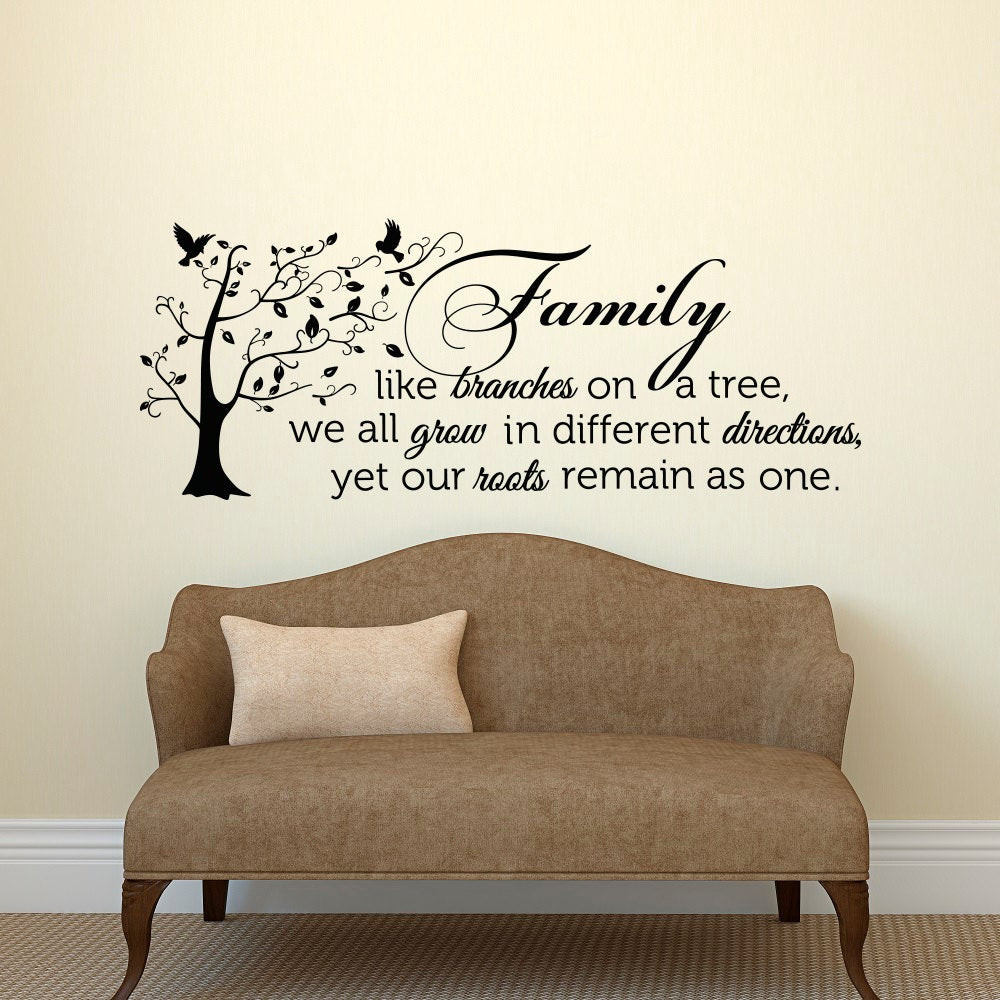 Family Quotes Wall Art
 Family Wall Decal Quote Family Like Branches A Tree Vinyl