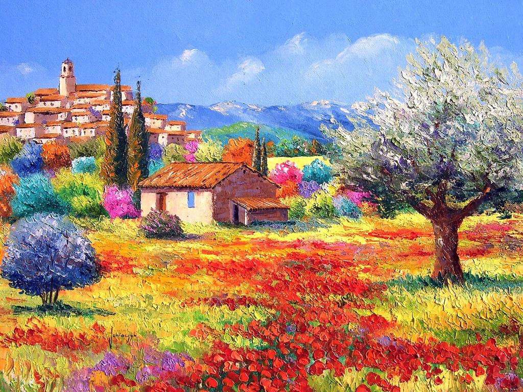 Famous Landscape Paintings
 Sharing The World To her Jean Marc Janiaczyk Landscape