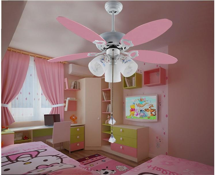 Fan For Kids Room
 2017 Wholesale Cute Pink Ceiling Fan Light Kids Room 051