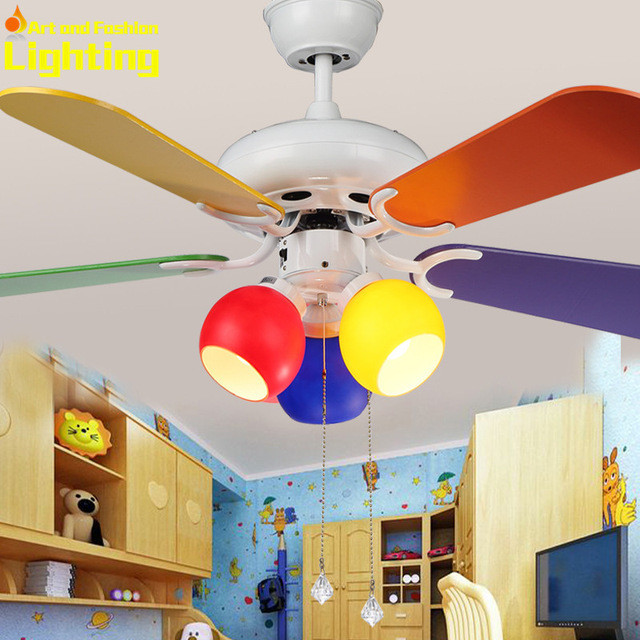 Fan For Kids Room
 Colorful Children Kids room Ceiling Fan With Lights fans